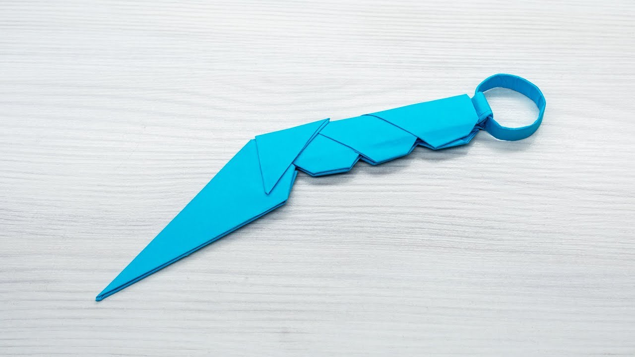 Origami KARAMBIT - How to make karambit from paper easy