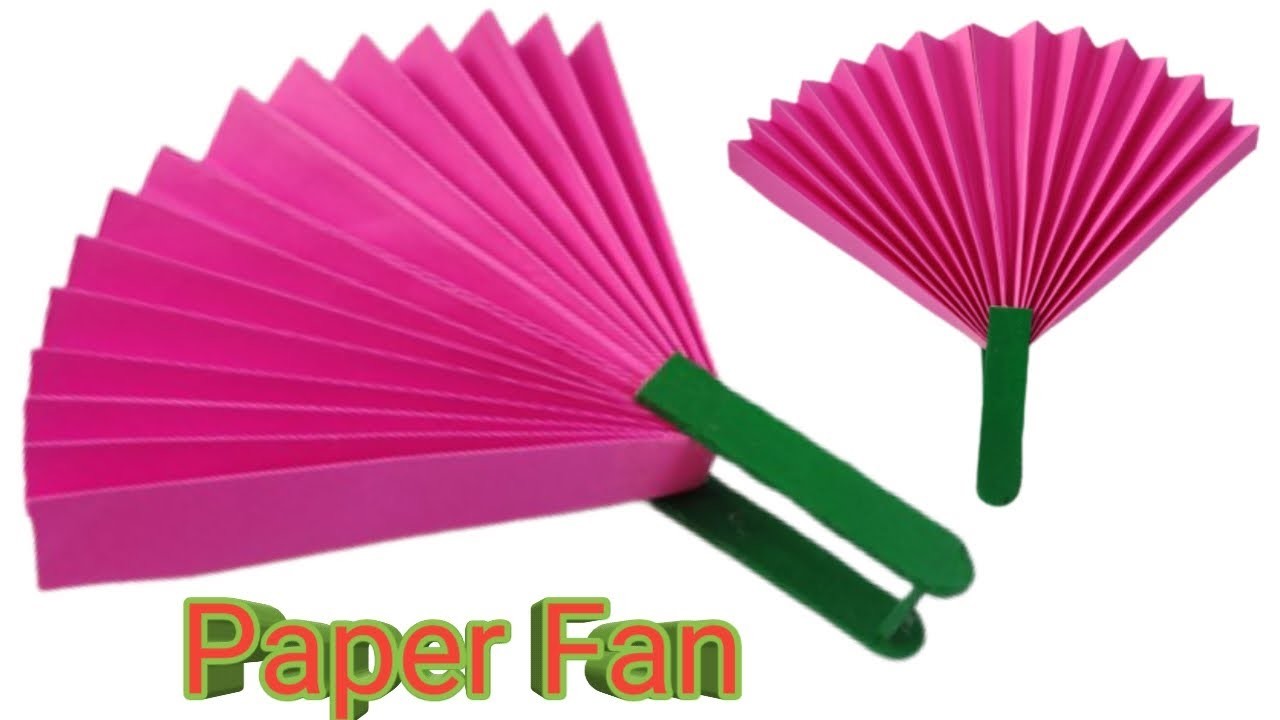 Paper fan | Paper fan making | Paper fan craft | Origami paper fan | @Suhith Arts & Crafts