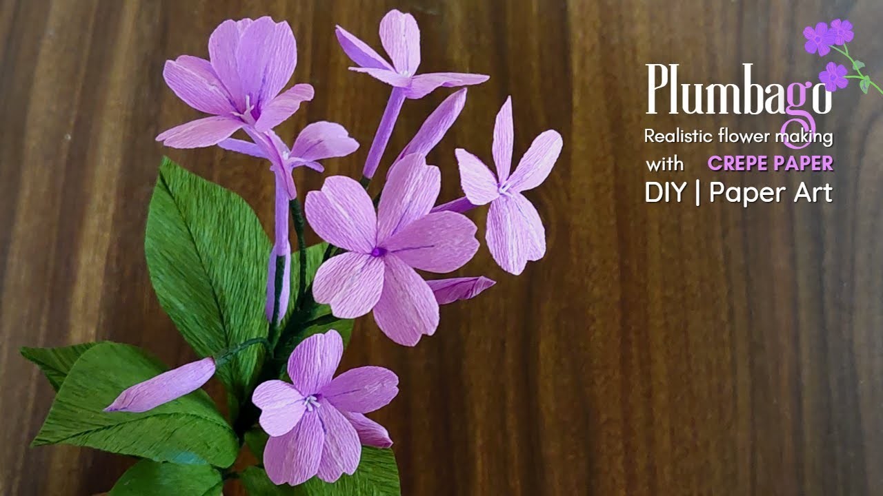 Plumbago flower making tutorial | DIY | Art and craft | Home Décor | Crepe paper flower