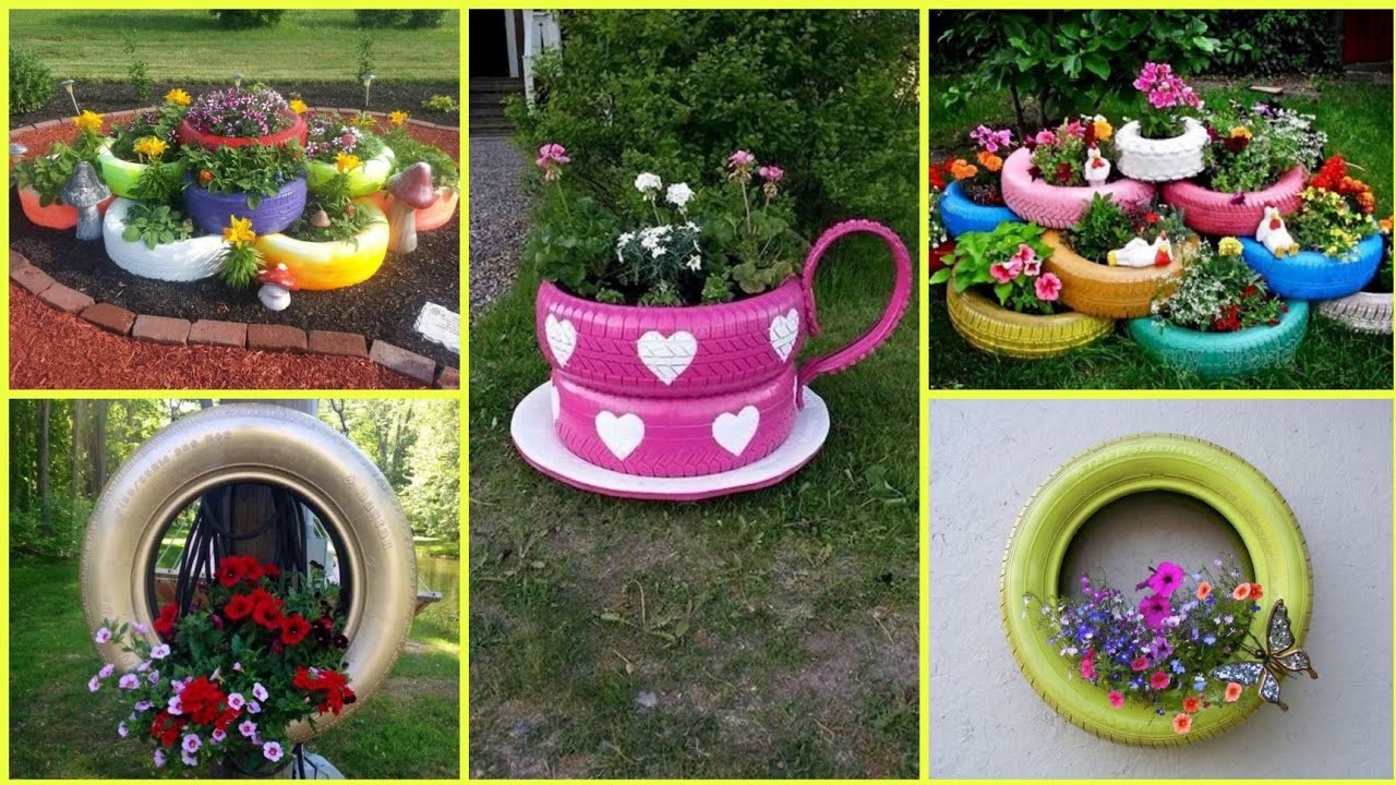 50 Ways to Upcycle Old Tires in your Garden . Useful + Decorative Ideas