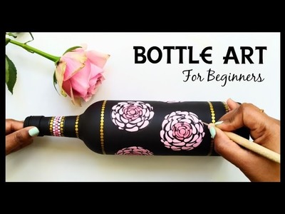 DIY Dot Bottle Art Painting For Beginners | Easy Bottle Art Painting | @Colour Wings by Surabhi.
