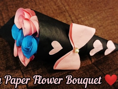 DIY~ Paper Flower Bouquet ????| Paper Gift Idea | Paper Craft | #ParvathysCreativeWorld| #Shorts