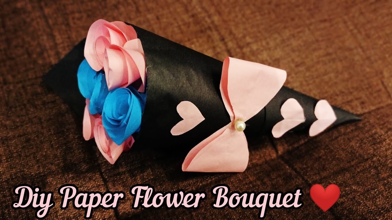 DIY~ Paper Flower Bouquet ????| Paper Gift Idea | Paper Craft | #ParvathysCreativeWorld| #Shorts