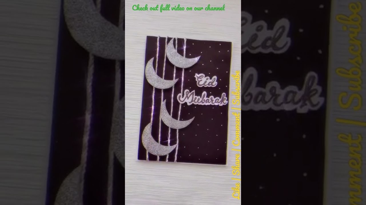 Handmade greeting card for EID || Eid Mubarak || #diy  2022 #shorts