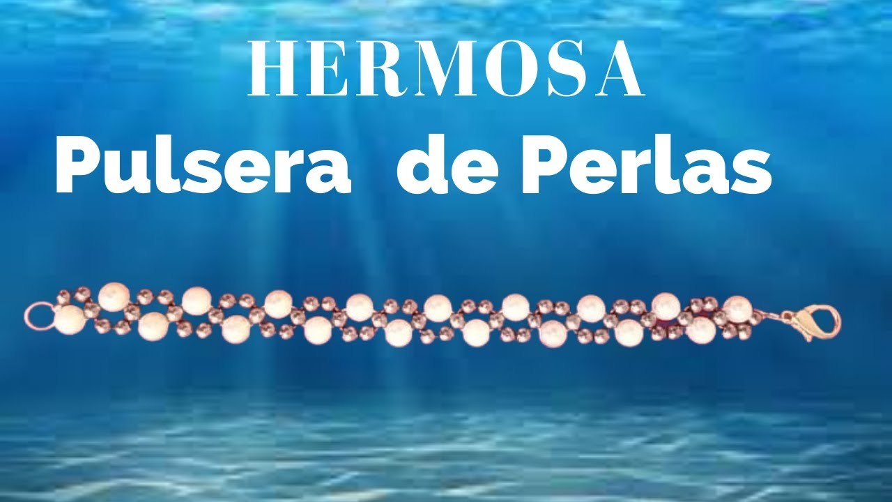 Hermosa Pulsera de Perlas ????. pearl bracelet making at home beaded bracelet tutorial