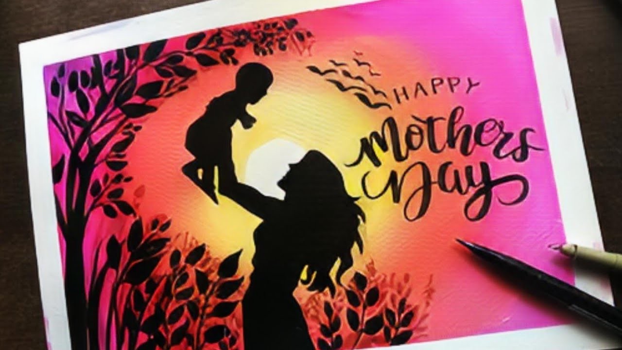 Mothers day painting easy|Mothers day drawings.||Mothers day poster drawing for beginners .