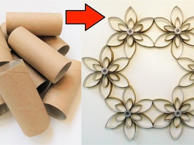 Quick and Easy Wall Decor. Toilet Paper Roll Craft Ideas. Best Out Of Waste