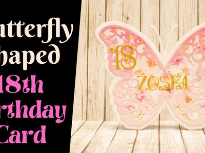 18th Birthday Butterfly Card and Matching Photo Frames - Exquisite Butterfly