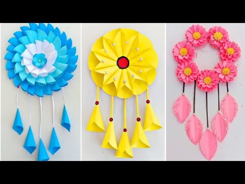 3 Easy and Quick Paper Wall Hanging Ideas, Cardboard Reuse, A4 sheet ...