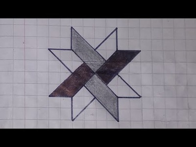 3D illusion drawing. 3D art. easy and unique illusion. easy way to make it
