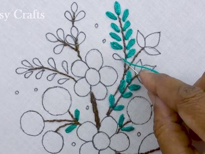 Amazing Flower Hand Embroidery Design, Very Latest Flower Embroidery Tutorial For Beginner