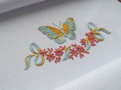 Amazing Simple Butterfly Design Exquisite Hand Embroidery