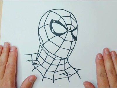 Como dibujar a Spiderman, Dibujo del hombre araña, Dibujos faciles, How to draw Spiderman.