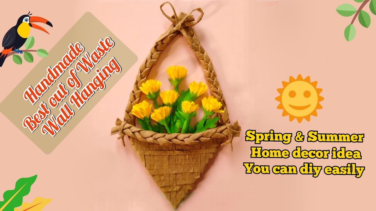 Diy Spring Decor From Best Out Of Waste Cardboard & Paper ???? Paper Flowers Craft