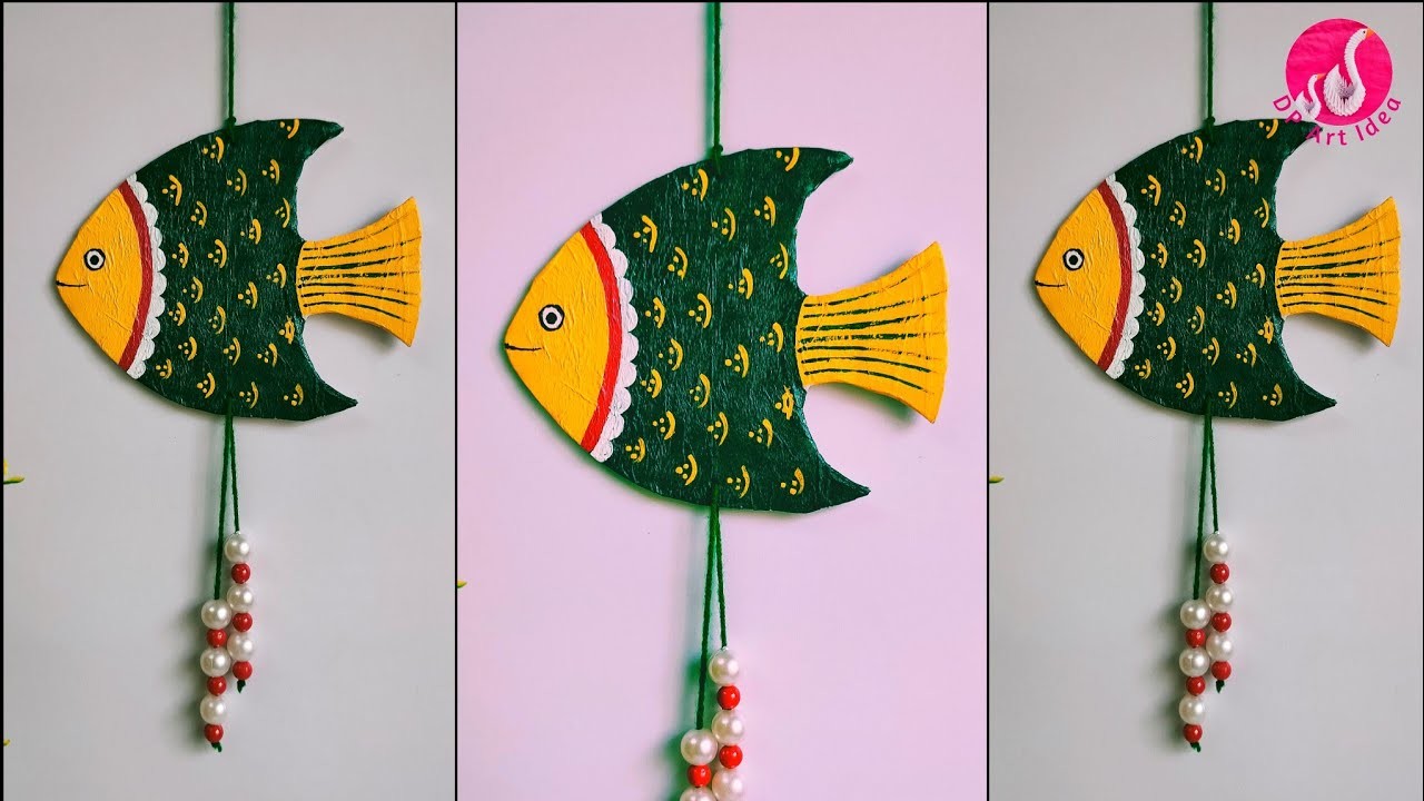 DIY Wall Hanging || Fish Wall Hanging || Beautiful Room Decoration Craft