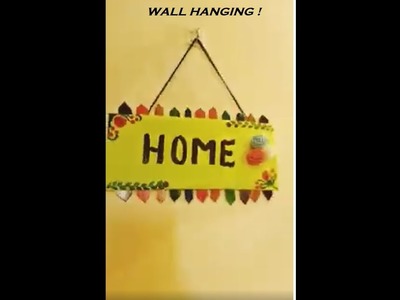 Easiest craft for wall hanging. decor. indoor.outdoor decor piece #artandcraft #artgallery #decor