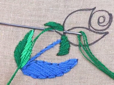 Easy excellent knitting work - amazing hand embroidery flower design made with very simple stitches