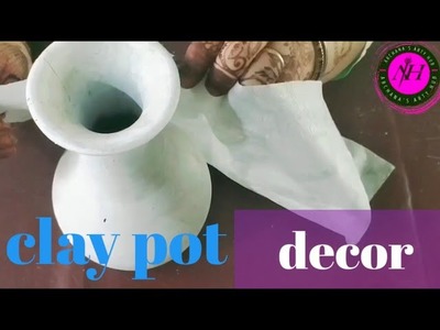 Easy Pot Painting Idea.Home Decor Idea.Diy Pot Painting.Easy Terracotta Pot Painting.Clay Pot Decor