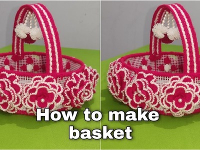 Fooldali banane ka tarika| how to make plastic canvas basket| home decorations| @preety Craft