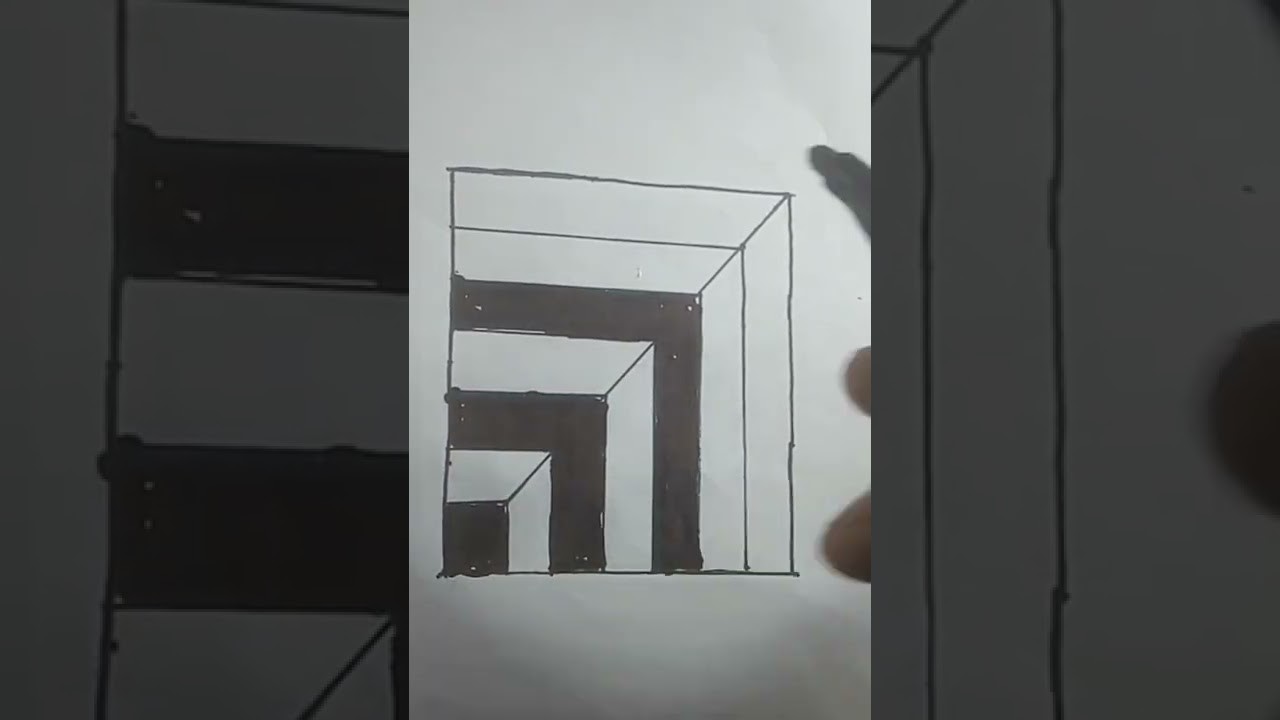 How To Draw 3D Hole - Anamorphic Illusion - 3D Trick Art on paper