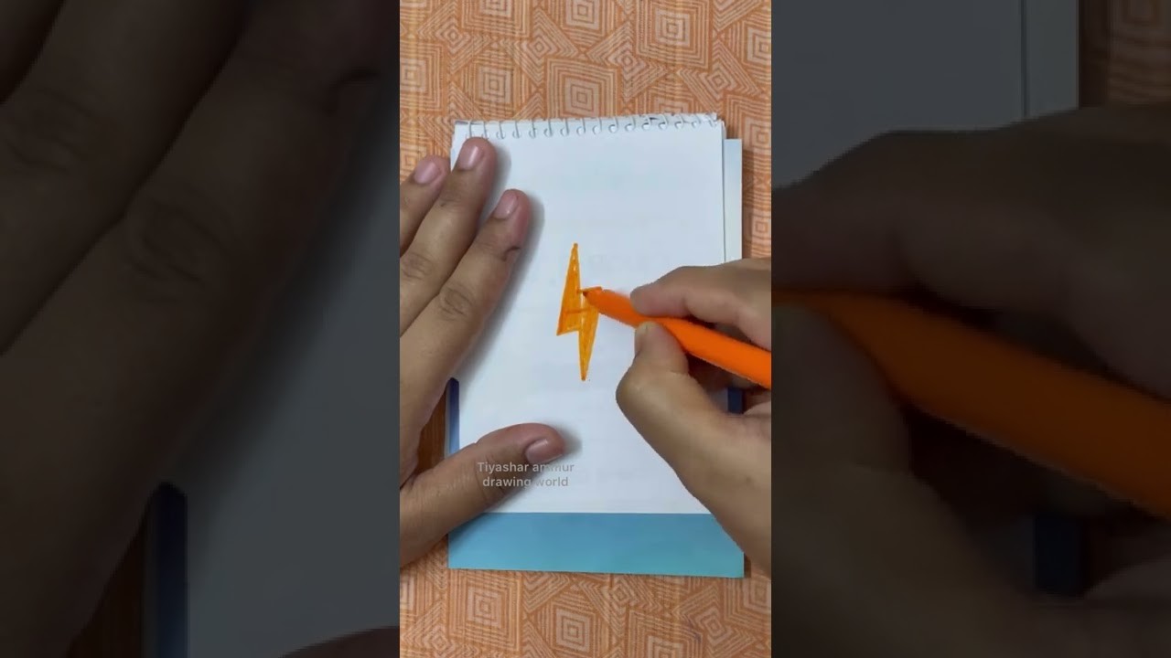 How to draw a 3d thunder