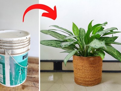 How to make an indoor pot from recycle material | DIY indoor gardening ideas | DIY home decor