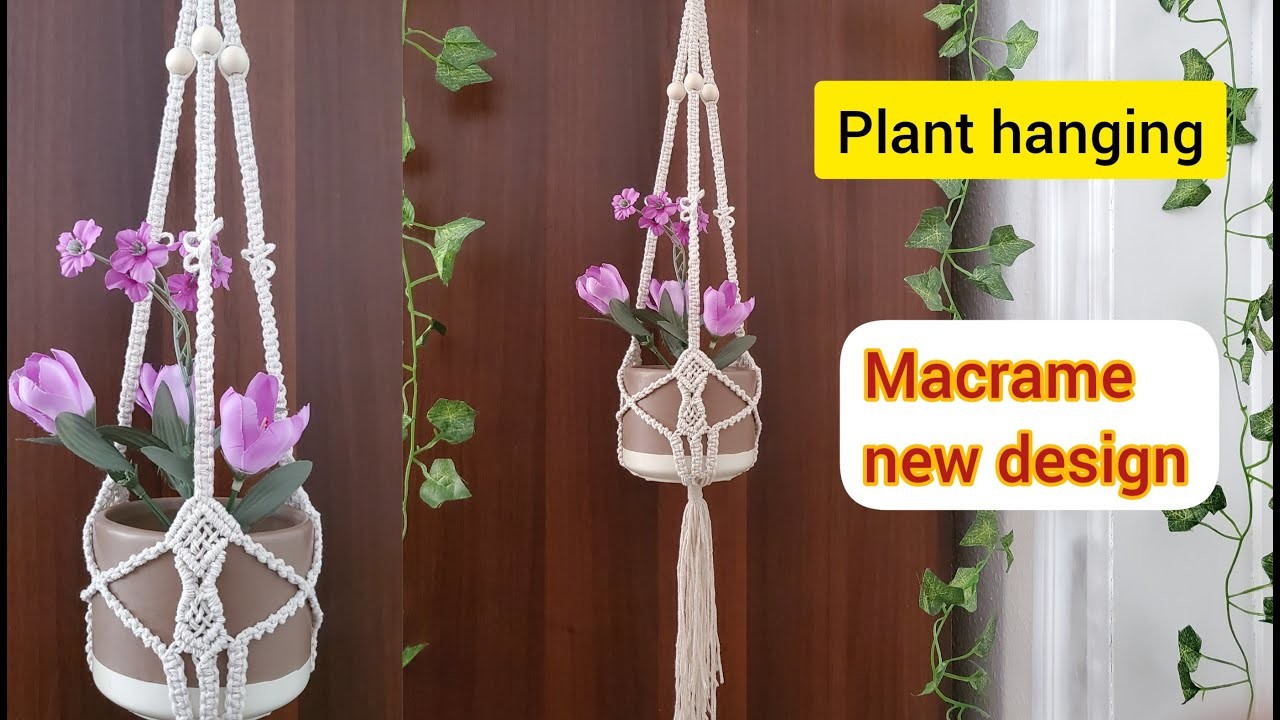 Plant hanging l Macrame new design | Easy step by step | Easy knots