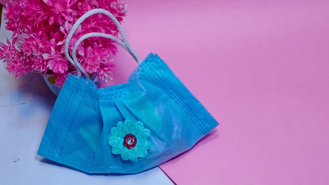 Unique Purse With Mask | Make a beautiful hand bag || #Shorts