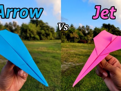 Arrow vs Jet Paper Airplanes Flying and Making Tutorial