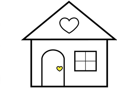 Draw a Sweet House | Easy House Drawing for Children | Come Disegnare e Colorare una Casa