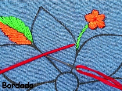 Easy flower embroidery|Hand Embroidery Amazing Flower Embroidery for Dresses, Easy Flower Stitches,