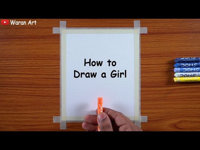 How to Draw a Girl Scenery | Girl Drawing | Girl Easy Scenery Drawing for Beginners