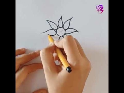 How to draw flower for kids #shorts #drawing