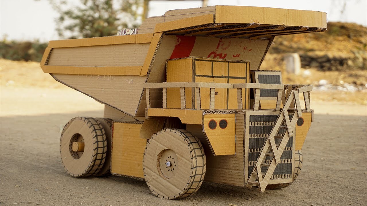 Learn How To Make RC Haul Truck From Cardboard | DIY Channel