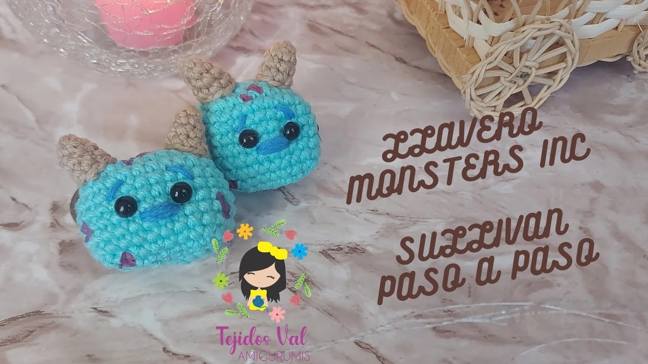 Llavero Monsters Inc. Mini Sullivan amigurumi