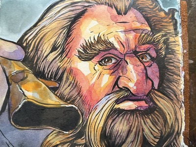 Painting Óin from the Hobbit