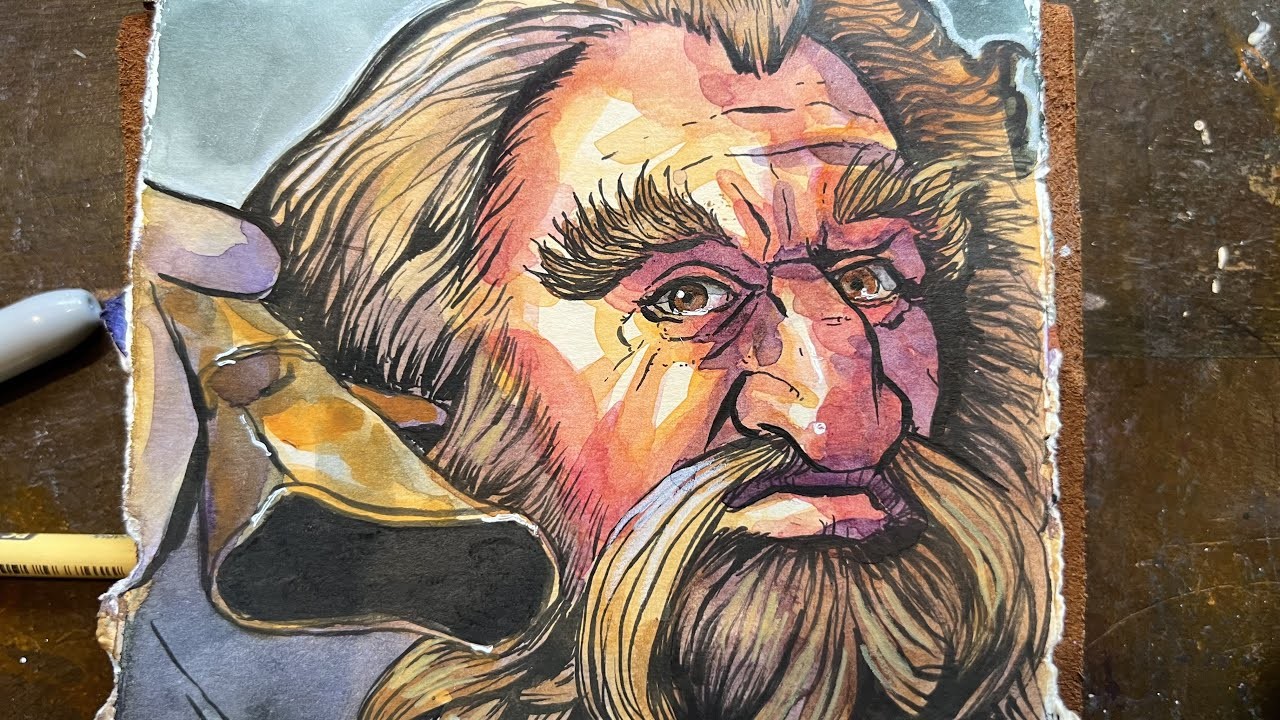 Painting Óin from the Hobbit