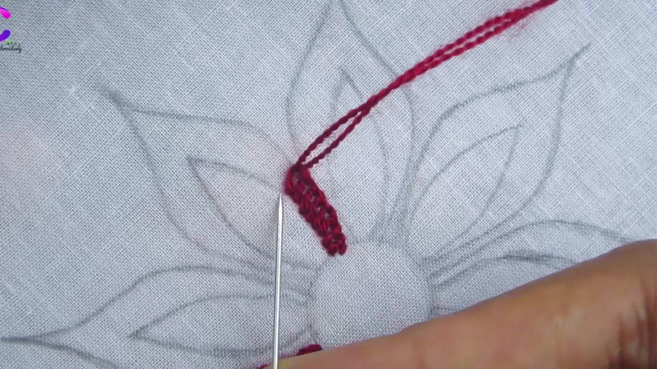 Super Easy & Colorful Flower Hand Embroidery Tutorial with Buttonhole Stitch, Elegant Flower Stitch