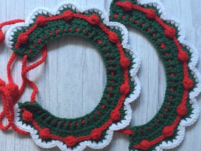 #18 green pet collar dog bandana crochet tutorial
