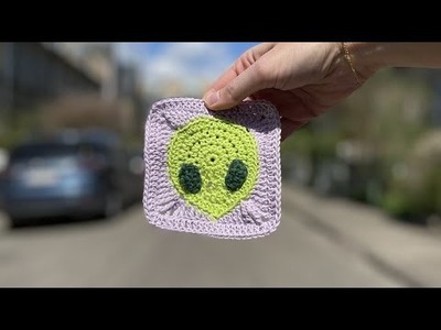 Alien square crochet tutorial