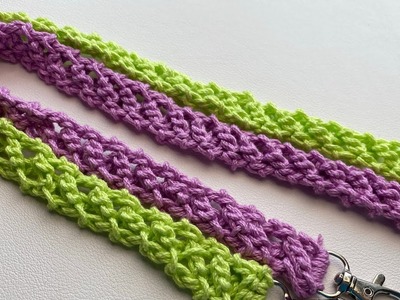 Crochet a bag handle in less than 5 minutes | Crochet Cord, Bookmark, Belt, Headband Pattern