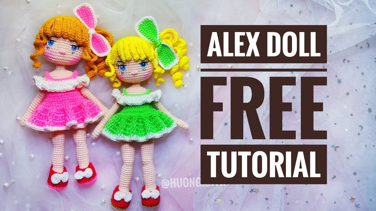 Crochet Alex doll tutorial. See mistakes on my pin comment. hướng dẫn móc búp bê Alex