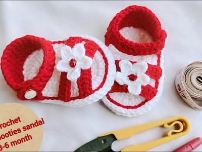 Crochet baby booties sandal || baby flip flop || @Crochet crafting by Haya Maryam