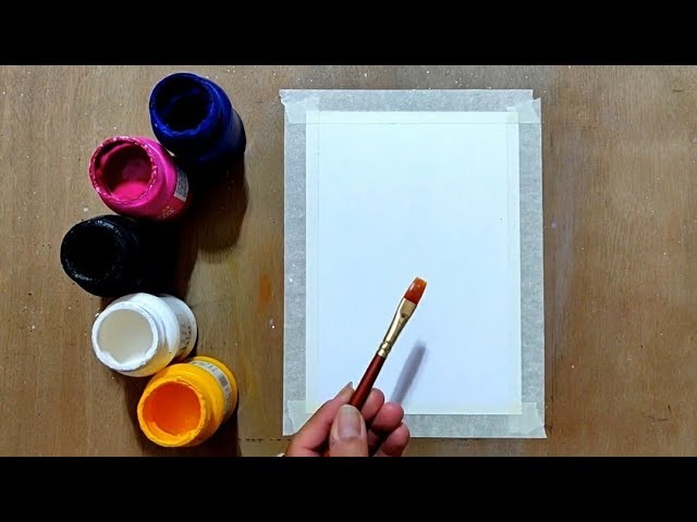 Easy Painting Ideas for Beginners Poster Colour Painting. Acrylic Painting Tutorial Step by Step