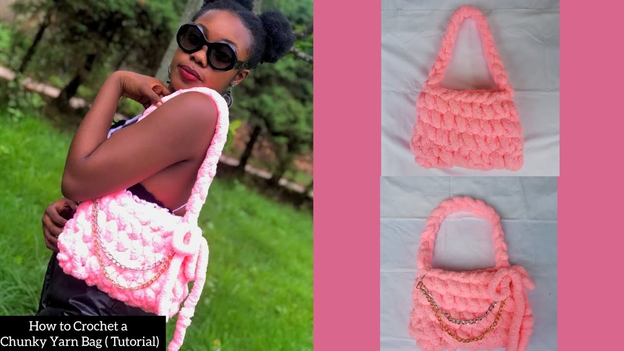 How to Crochet a Chunky Yarn Purse. Chunky yarn Bag Tutorial. Beginner Friendly Tutorial