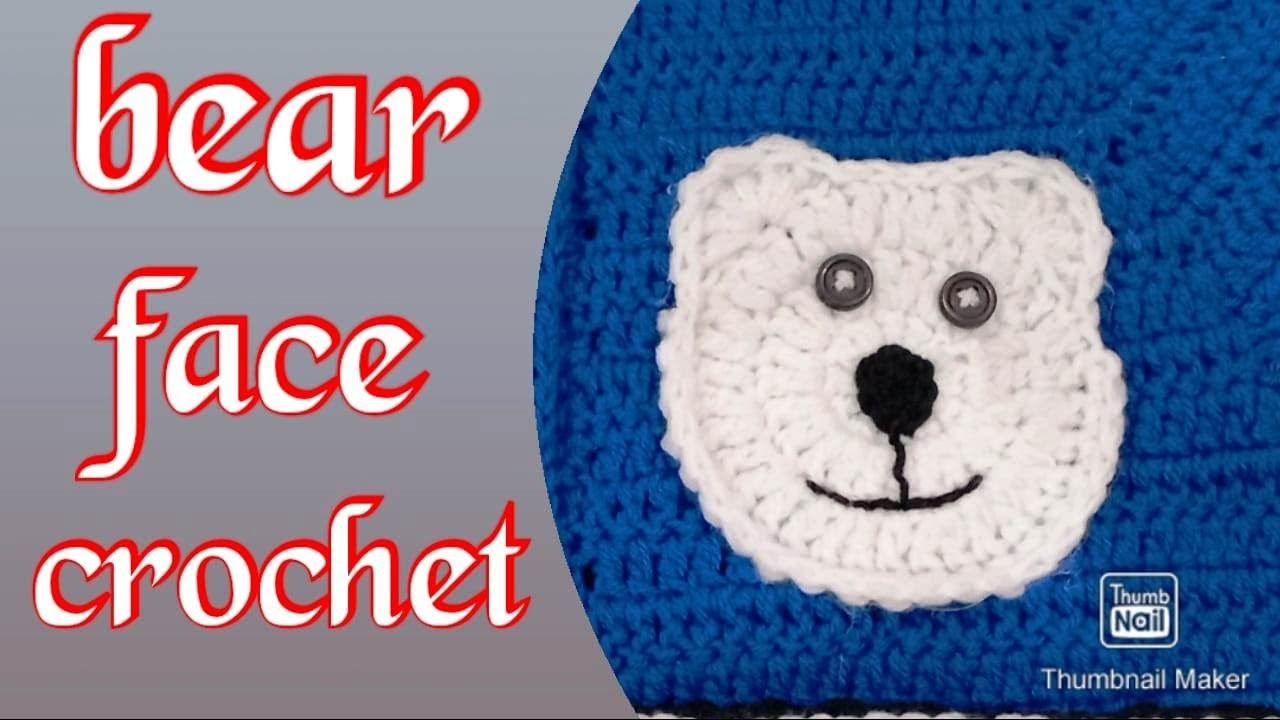 How To Crochet Bear Face | Crochet Tutorial Design | Knitting Teddy Bear Pattern