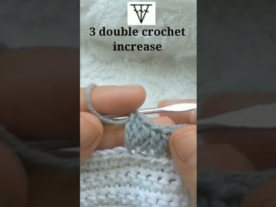How to  do a 3double crochet increase. #crochet #crochet_tutorial #crochet_stitches #shorts .