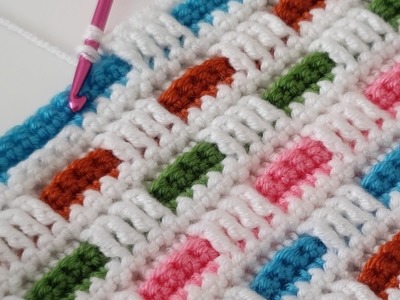 Perfect ???? free crochet 3D baby blanket brick pattern for beginners - how to crochet  amazing blanket
