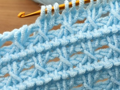 PERFECT???????? ????Tasarım???? ~Trend~ Super Easy Tunisian Crochet Knitting for beginners online Tutorial