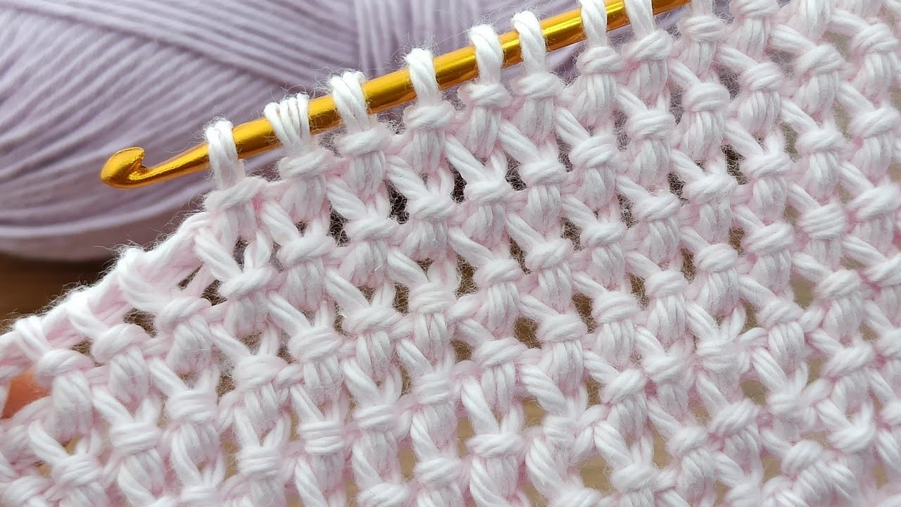SUPER EASY????????~Trend~*Tasarım* *Super easy tunisian* knitting pattern online tutorial for new learners